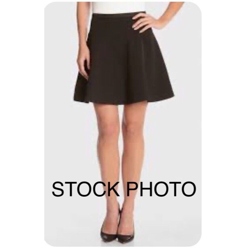 Karen Kane Women's Black Flared Skirt Poly Blend Elastic Waistband Size XL EUC